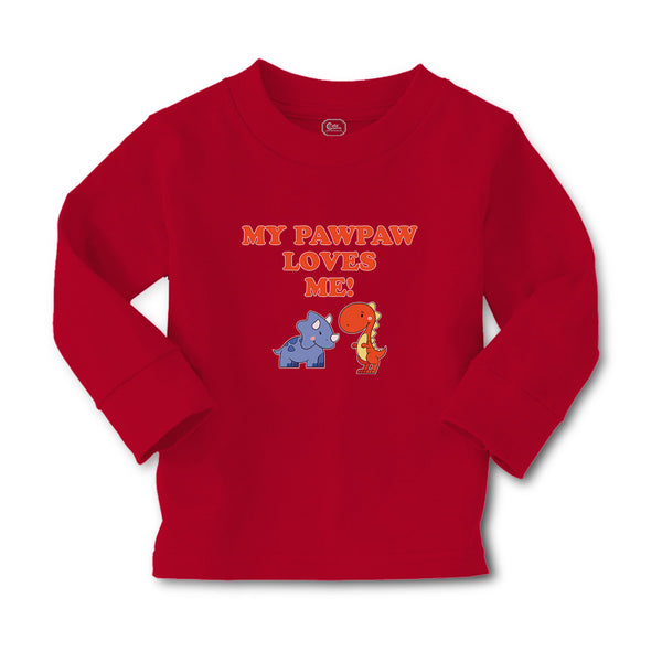Baby Clothes My Pawpaw Loves Me! Tyrannosaurus Rex and Triceratops Dinosaur - Cute Rascals