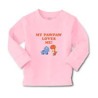 Baby Clothes My Pawpaw Loves Me! Tyrannosaurus Rex and Triceratops Dinosaur - Cute Rascals