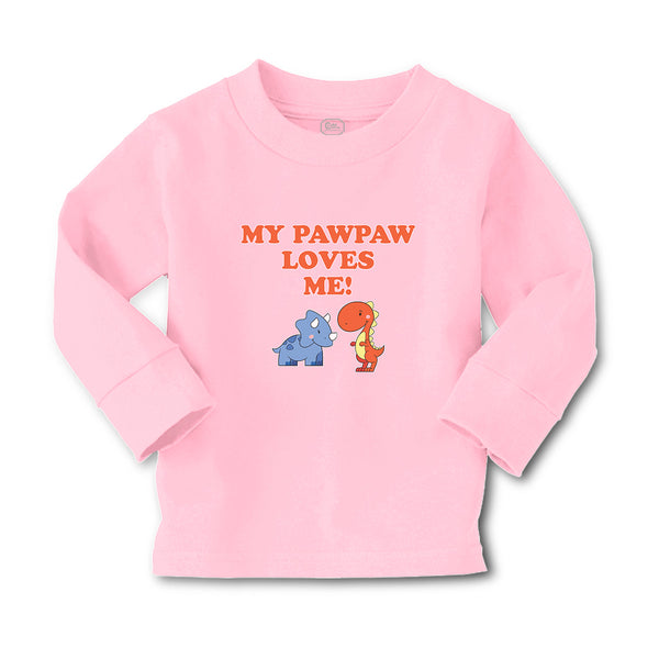 Baby Clothes My Pawpaw Loves Me! Tyrannosaurus Rex and Triceratops Dinosaur - Cute Rascals