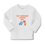 Baby Clothes My Pawpaw Loves Me! Tyrannosaurus Rex and Triceratops Dinosaur - Cute Rascals