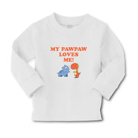 Baby Clothes My Pawpaw Loves Me! Tyrannosaurus Rex and Triceratops Dinosaur - Cute Rascals