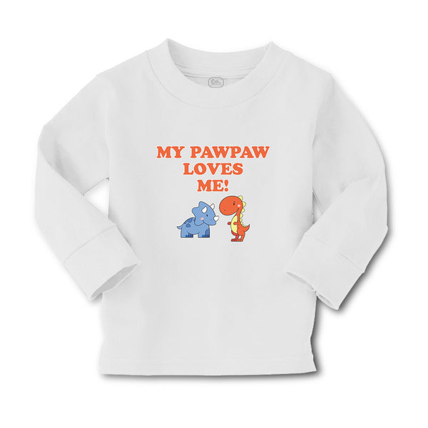 Baby Clothes My Pawpaw Loves Me! Tyrannosaurus Rex and Triceratops Dinosaur - Cute Rascals