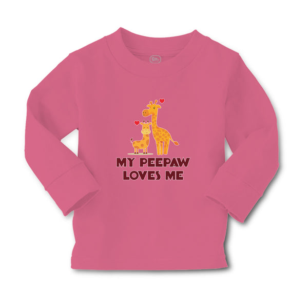 Baby Clothes My Peepaw Loves Me An Giraffe Loves Boy & Girl Clothes Cotton - Cute Rascals