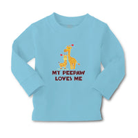 Baby Clothes My Peepaw Loves Me An Giraffe Loves Boy & Girl Clothes Cotton - Cute Rascals