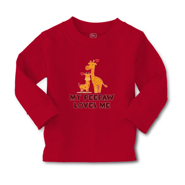 Baby Clothes My Peepaw Loves Me An Giraffe Loves Boy & Girl Clothes Cotton - Cute Rascals