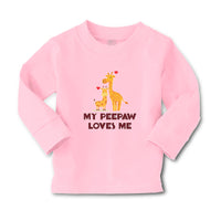 Baby Clothes My Peepaw Loves Me An Giraffe Loves Boy & Girl Clothes Cotton - Cute Rascals