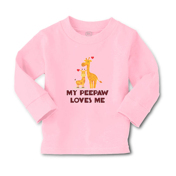 Baby Clothes My Peepaw Loves Me An Giraffe Loves Boy & Girl Clothes Cotton - Cute Rascals