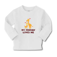 Baby Clothes My Peepaw Loves Me An Giraffe Loves Boy & Girl Clothes Cotton - Cute Rascals