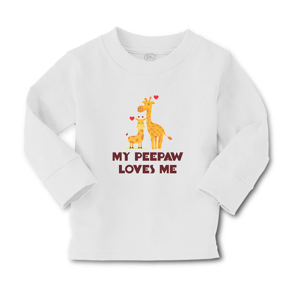 Baby Clothes My Peepaw Loves Me An Giraffe Loves Boy & Girl Clothes Cotton - Cute Rascals