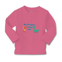 Baby Clothes My Peepaw Loves Me Brontosaurus and Stegosaurus Boy & Girl Clothes - Cute Rascals