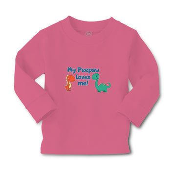 Baby Clothes My Peepaw Loves Me Brontosaurus and Stegosaurus Boy & Girl Clothes