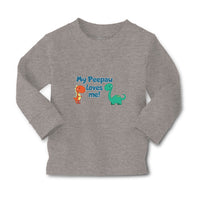 Baby Clothes My Peepaw Loves Me Brontosaurus and Stegosaurus Boy & Girl Clothes - Cute Rascals