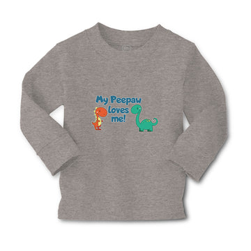 Baby Clothes My Peepaw Loves Me Brontosaurus and Stegosaurus Boy & Girl Clothes