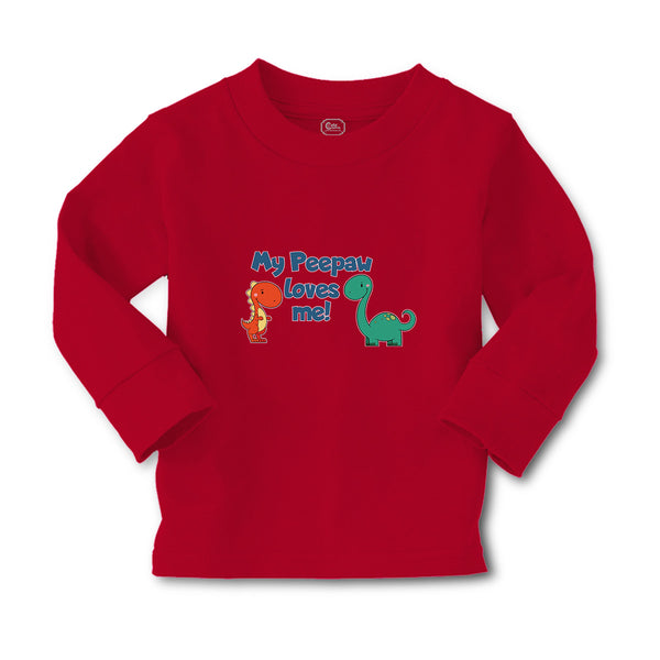 Baby Clothes My Peepaw Loves Me Brontosaurus and Stegosaurus Boy & Girl Clothes - Cute Rascals