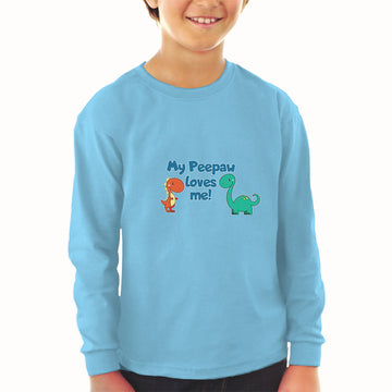 Baby Clothes My Peepaw Loves Me Brontosaurus and Stegosaurus Boy & Girl Clothes