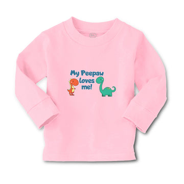 Baby Clothes My Peepaw Loves Me Brontosaurus and Stegosaurus Boy & Girl Clothes
