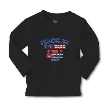 Baby Clothes Made in America with Cuban Parts and An American Flag of Usa Cotton
