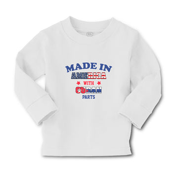 Baby Clothes Made in America with Cuban Parts and An American Flag of Usa Cotton