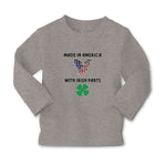Baby Clothes Made America Irish Parts American Flag Usa Shamrock Leaf Cotton - Cute Rascals
