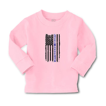 Baby Clothes Proud Daughter An American Police Flag Boy & Girl Clothes Cotton