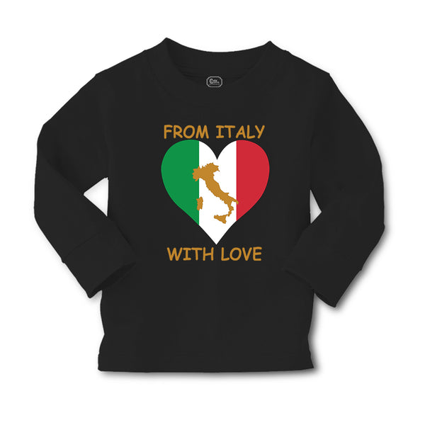 Baby Clothes From Italy with Love Heart Flag Map Countries Flag Cotton - Cute Rascals