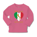 Baby Clothes From Italy with Love Heart Flag Map Countries Flag Cotton - Cute Rascals