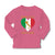 Baby Clothes From Italy with Love Heart Flag Map Countries Flag Cotton - Cute Rascals