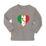 Baby Clothes From Italy with Love Heart Flag Map Countries Flag Cotton - Cute Rascals