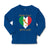 Baby Clothes From Italy with Love Heart Flag Map Countries Flag Cotton - Cute Rascals