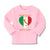 Baby Clothes From Italy with Love Heart Flag Map Countries Flag Cotton - Cute Rascals