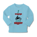 Baby Clothes I Wheelie Love Daddy Motorcycle Racing Dad Father's Day Cotton