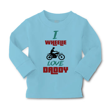 Baby Clothes I Wheelie Love Daddy Motorcycle Racing Dad Father's Day Cotton