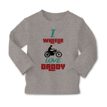 Baby Clothes I Wheelie Love Daddy Motorcycle Racing Dad Father's Day Cotton