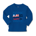 Baby Clothes Home of The Free Because My Daddy Brave Military Boy & Girl Clothes