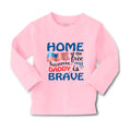Baby Clothes Home of The Free Because My Daddy Brave Military Boy & Girl Clothes