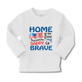 Baby Clothes Home of The Free Because My Daddy Brave Military Boy & Girl Clothes