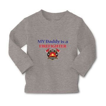 Baby Clothes My Daddy Is A Firefighter Fireman Dad Father's Day Cotton