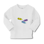 Baby Clothes Yellow Purple Blue Crayons Teacher School Education Cotton - Cute Rascals