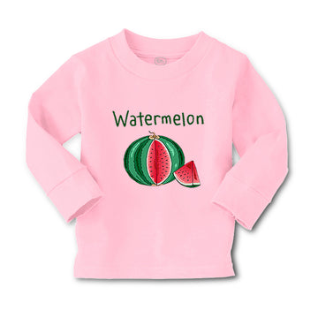 Baby Clothes Pink Watermelon Dark Green Text Boy & Girl Clothes Cotton
