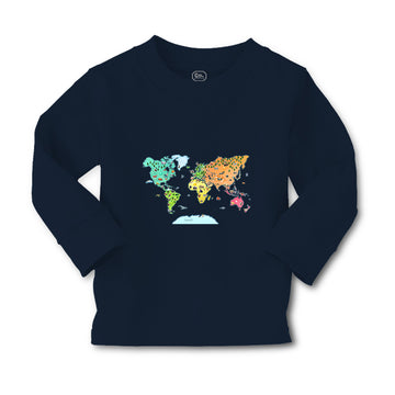 Baby Clothes Map of Animals Around The World Boy & Girl Clothes Cotton