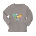 Baby Clothes Map of Animals Around The World Boy & Girl Clothes Cotton