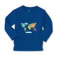 Baby Clothes Map of Animals Around The World Boy & Girl Clothes Cotton