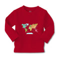 Baby Clothes Map of Animals Around The World Boy & Girl Clothes Cotton