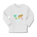 Baby Clothes Map of Animals Around The World Boy & Girl Clothes Cotton