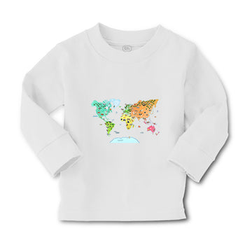 Baby Clothes Map of Animals Around The World Boy & Girl Clothes Cotton