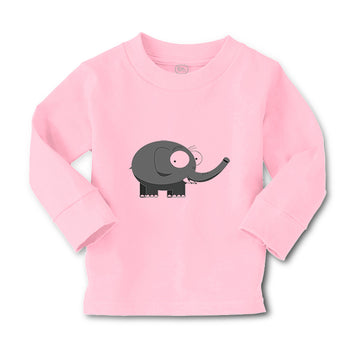 Baby Clothes Grey Elephant with The Trump up Zoo Funny Boy & Girl Clothes Cotton
