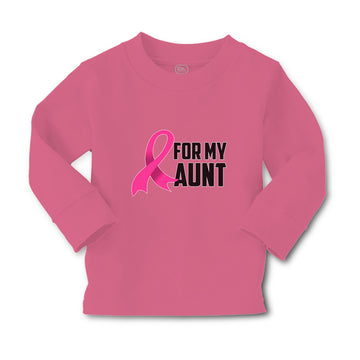 Baby Clothes For My Aunt with Breast Cancer Awareness Pink Ribbon Cotton
