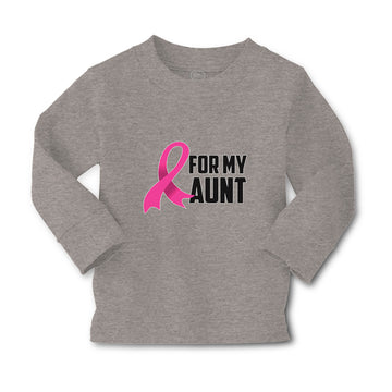 Baby Clothes For My Aunt with Breast Cancer Awareness Pink Ribbon Cotton