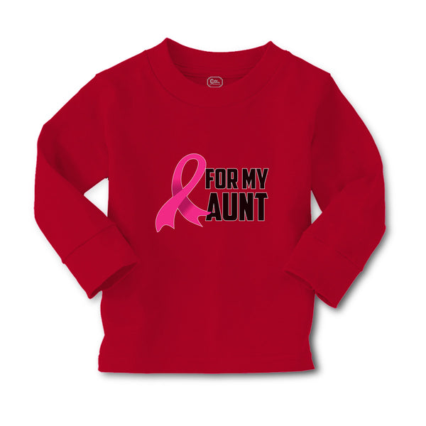 Baby Clothes For My Aunt with Breast Cancer Awareness Pink Ribbon Cotton - Cute Rascals