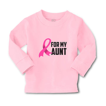 Baby Clothes For My Aunt with Breast Cancer Awareness Pink Ribbon Cotton